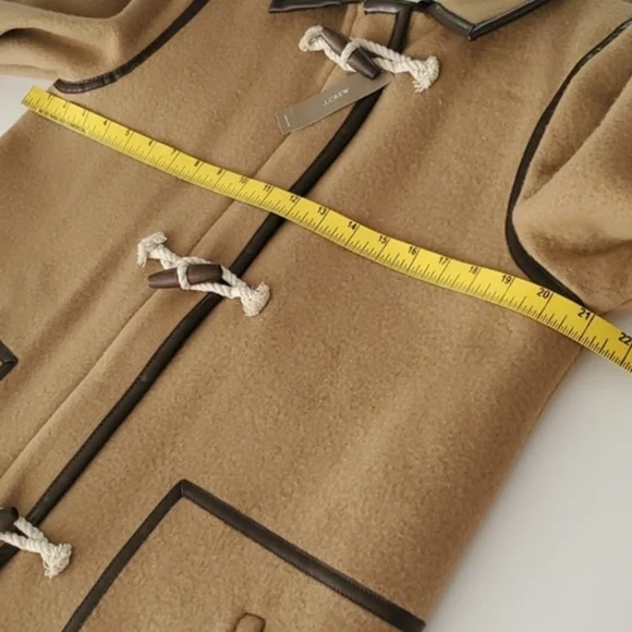 nwt J. Crew Collection Long Toggle Coat in Camel Italian Fall Blanket Wool - Picture 8 of 12